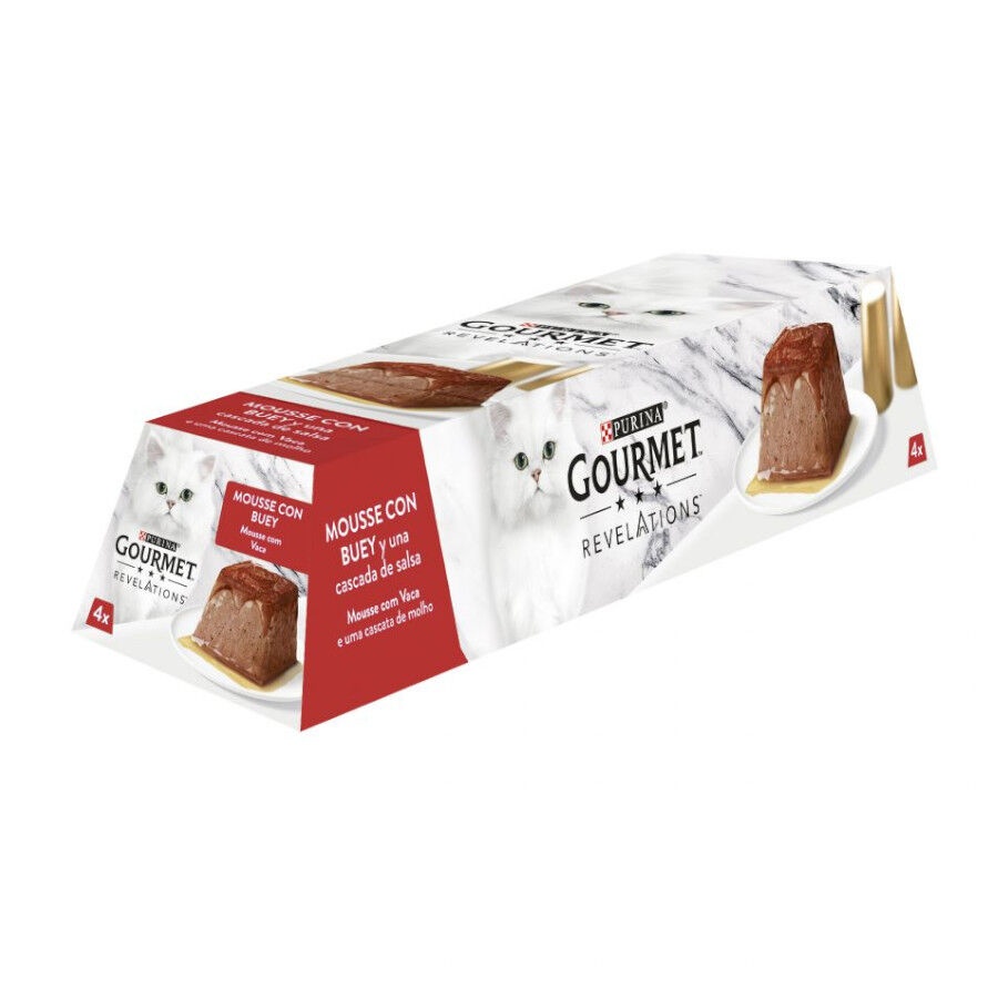 4 tarrinas x 57 g Gourmet Revelations Buey mousse tarrina para gatos
