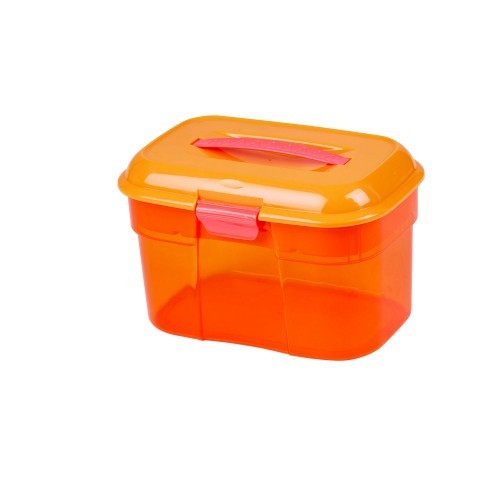 Caja de kit de aseo junior para caballos color Naranja, , large image number null