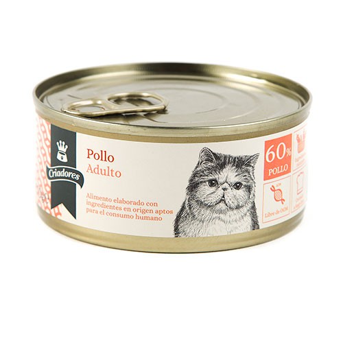 Criadores Adulto Pollo lata para gatos, , large image number null