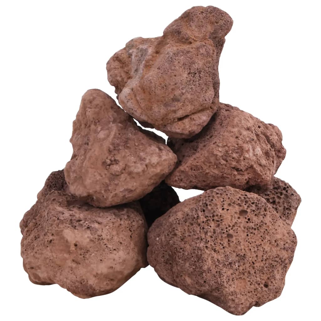 vidaXL Rocas volcánicas rojas 25 kg 10-30 cm