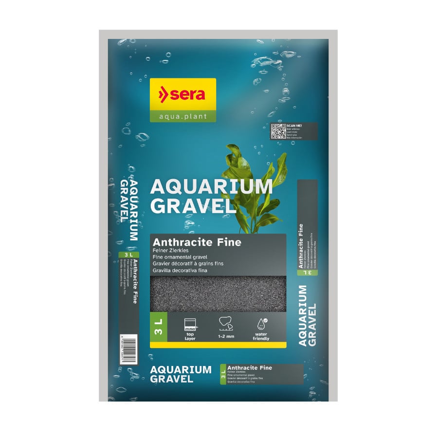Sera Anthracite Grava Negra para acuarios