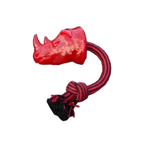 Juguete de soga TPR Rhino para perros color Rojo, , large image number null