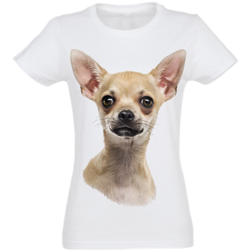Camiseta Mujer Chihuahua color Blanco, , large image number null