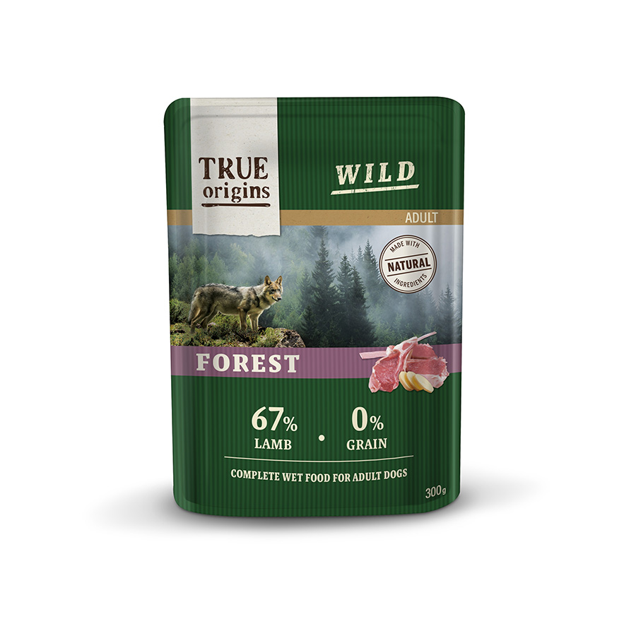 300 g True Origins Wild Forest Cordero sobre para perros