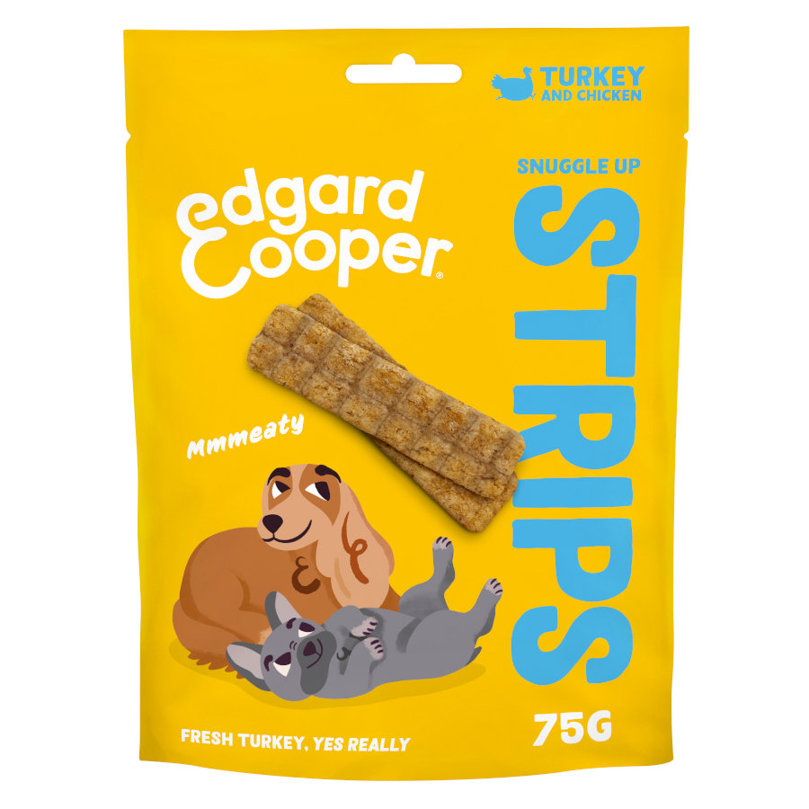 Edgard & Cooper Tiras de Pavo y Pollo snack para perros