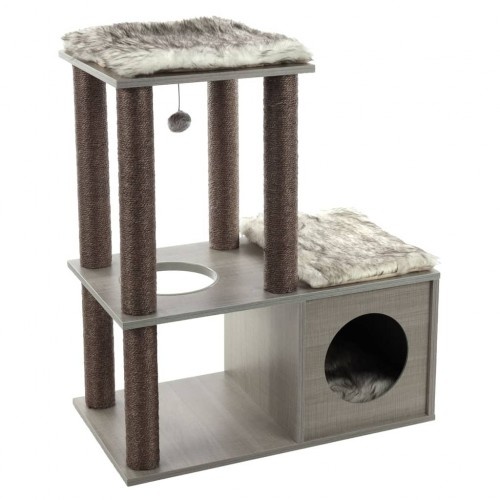 Flamingo adinda poste rascador gris para gatos
