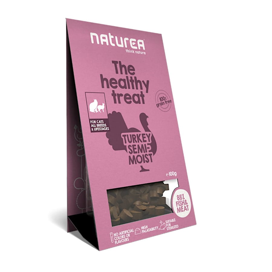 100 g Naturea Bocaditos Pavo para gatos