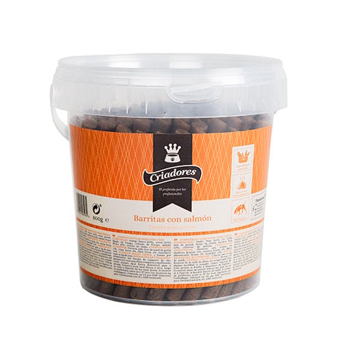 4 uds. x 300 g Criadores Barritas Salmón para perros ¡Pack ahorro!