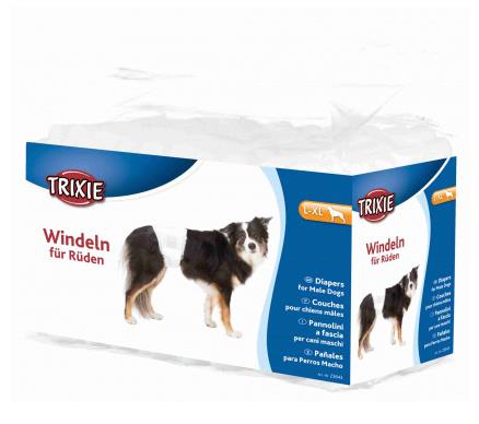TRIXIE 12 Pañales para Perro Macho, L-XL, 60-80 cm, Perro