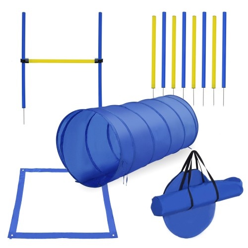 Set de Entrenamiento y Agilidad PawHut para Perros color Azul