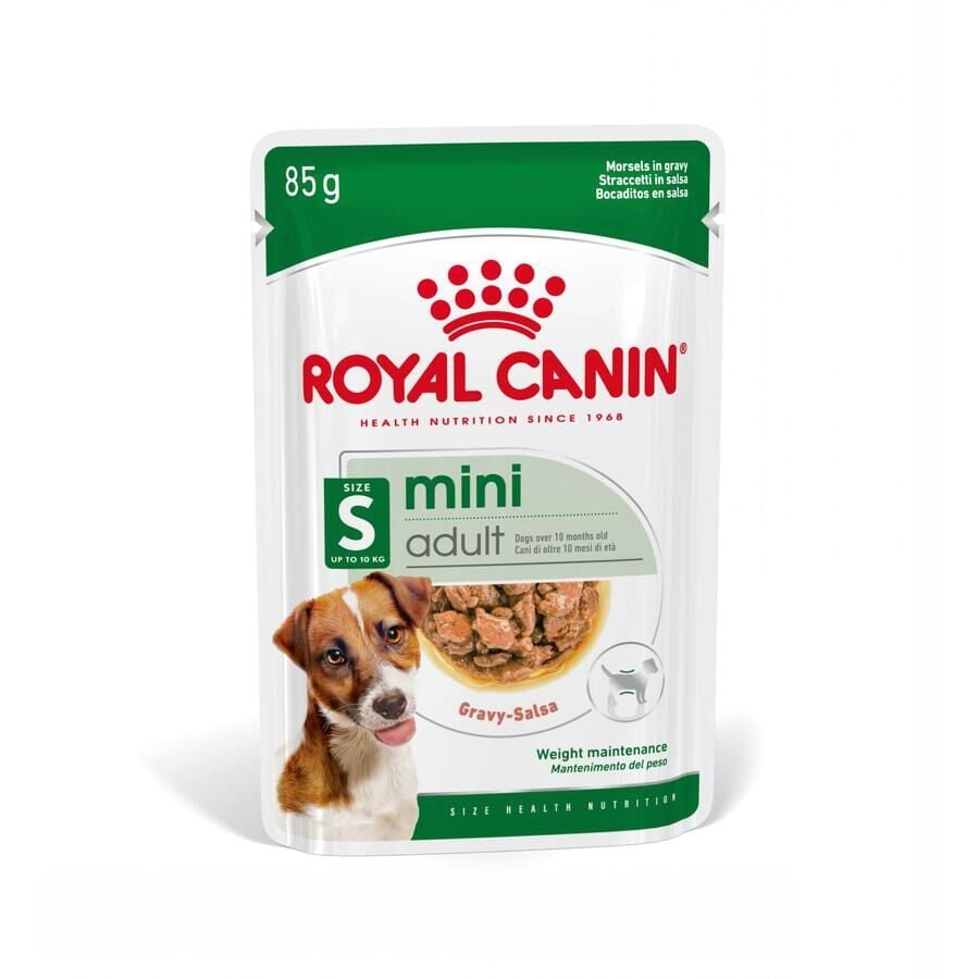 24 sobres x 85 g Royal Canin Mini Adult sobre en salsa para perros ¡Pack ahorro!