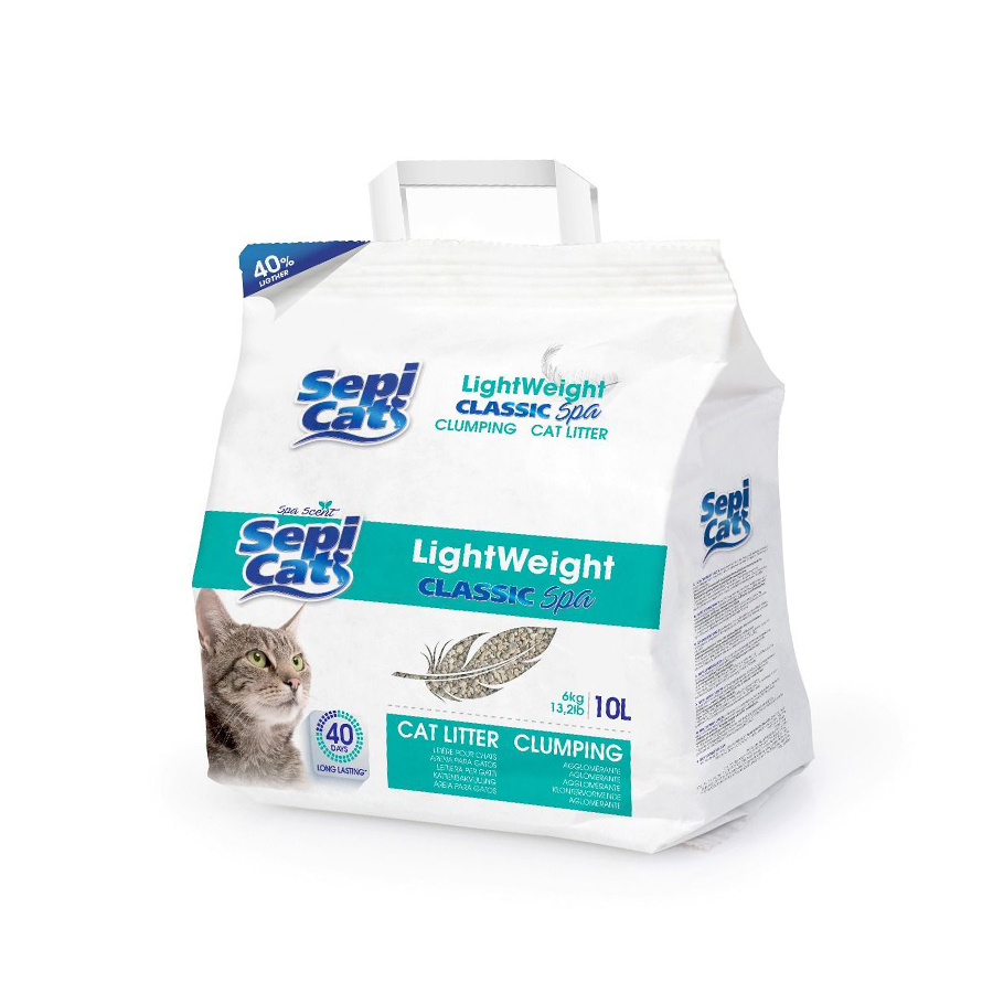 L Sepicat LightWeight Classic Spa arena aglomerante ligera para gatos