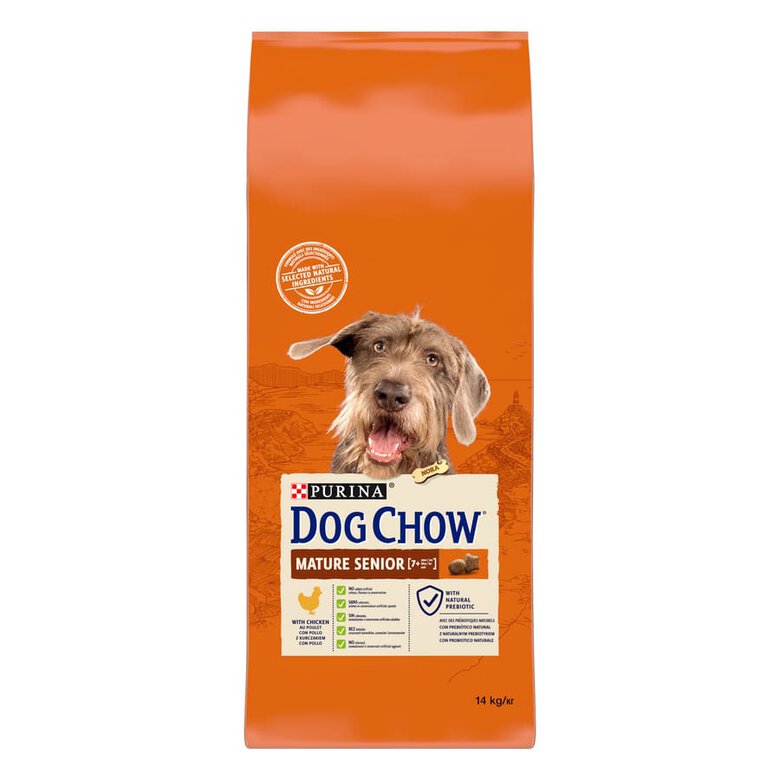 14 kg Dog Chow Mature Senior Pollo pienso para perros