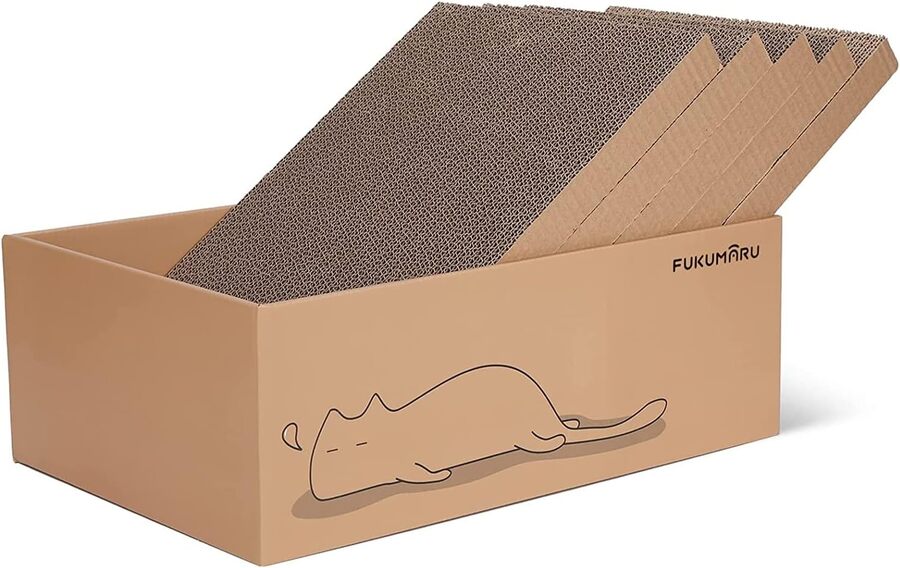 Paquete Económico｜Gato rascador de cartón 5 Piezas con Caja
