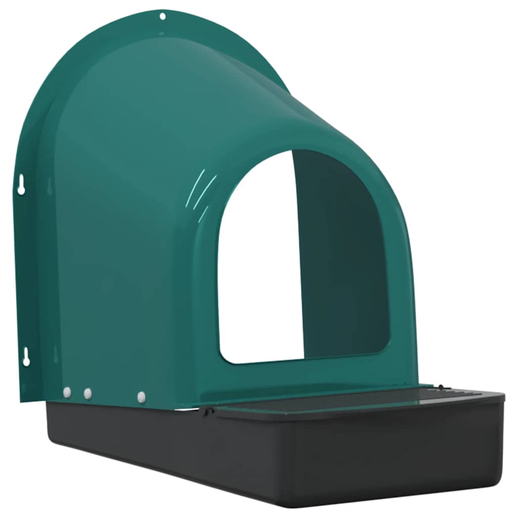 vidaXL Nidos para gallinas (4 unidades, montaje en pared, plástico verde oscuro)
