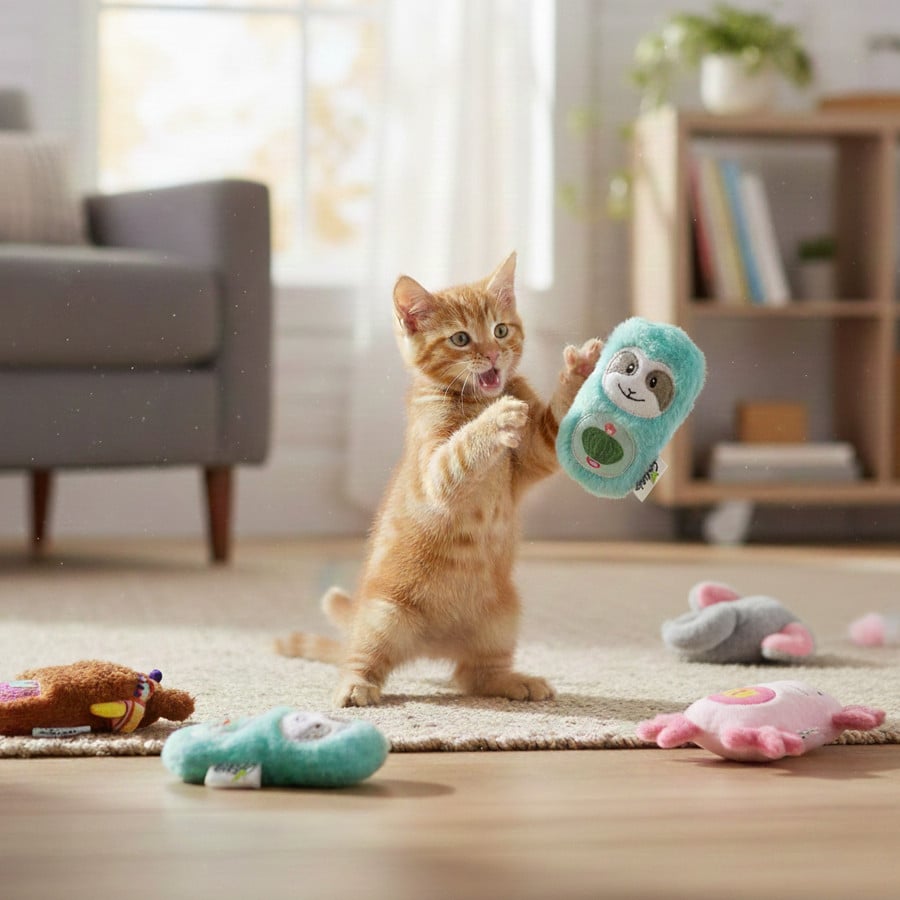 Tootoy! Peluches con Catnip con Forma de Animales para gatos