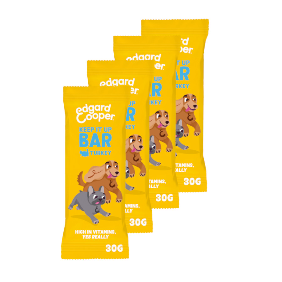 4 barritas Edgard & Cooper Barritas de Pavo para perros ¡Pack ahorro!