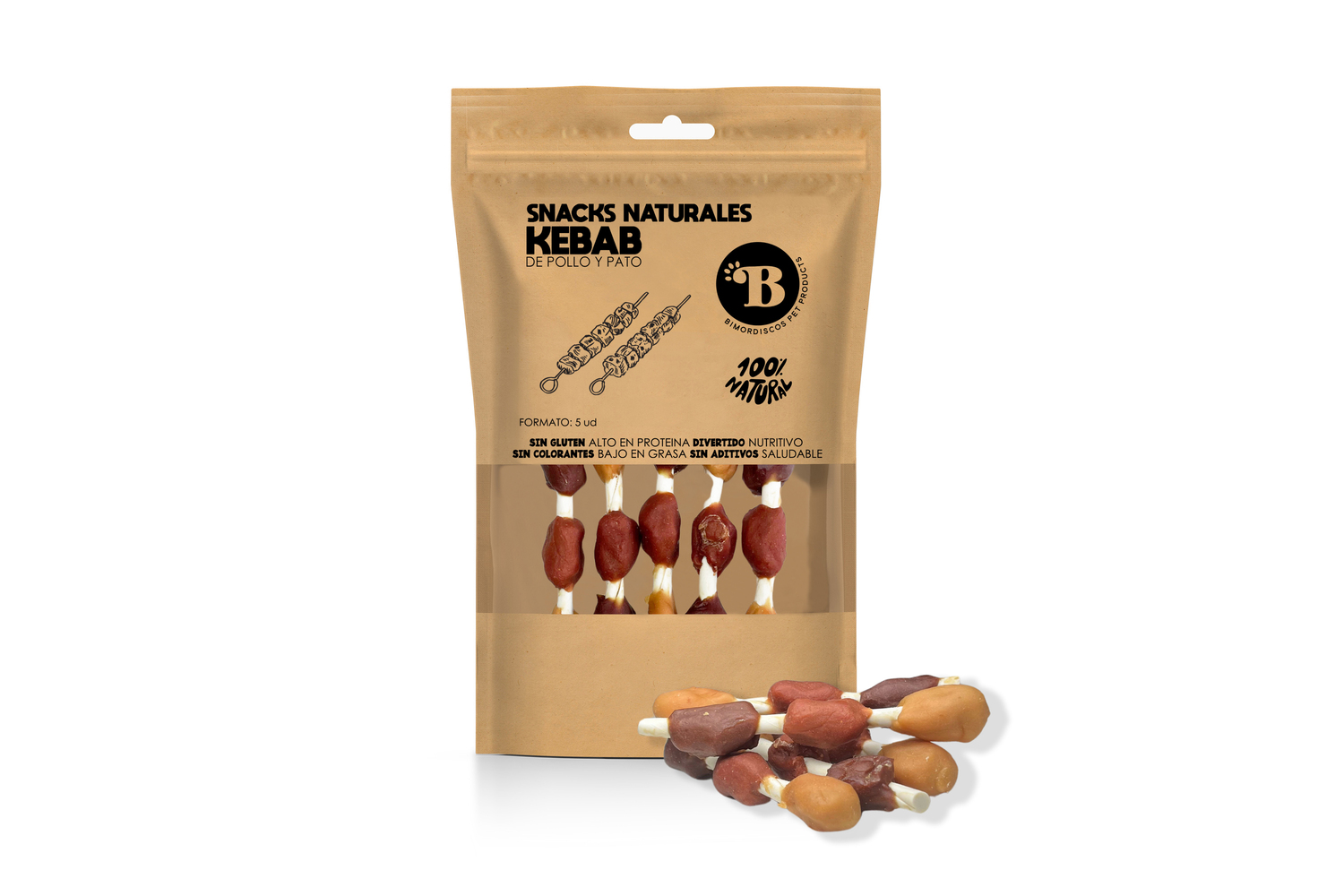 BIMORDISCOS Sticks / Barritas de Kebab para Perros 5 uds.