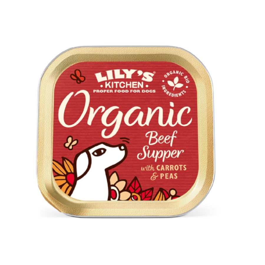 12 tarrinas x 150 g Lily’s Kitchen Organic Ternera Tarrina para perros ¡Pack ahorro!