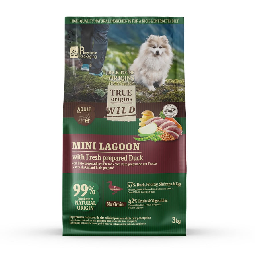 True Origins Wild Mini Lagoon Pato pienso para perros