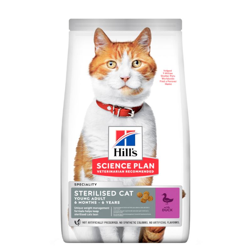 Hill's Science Plan Sterilised Cat Adult con pato image number null