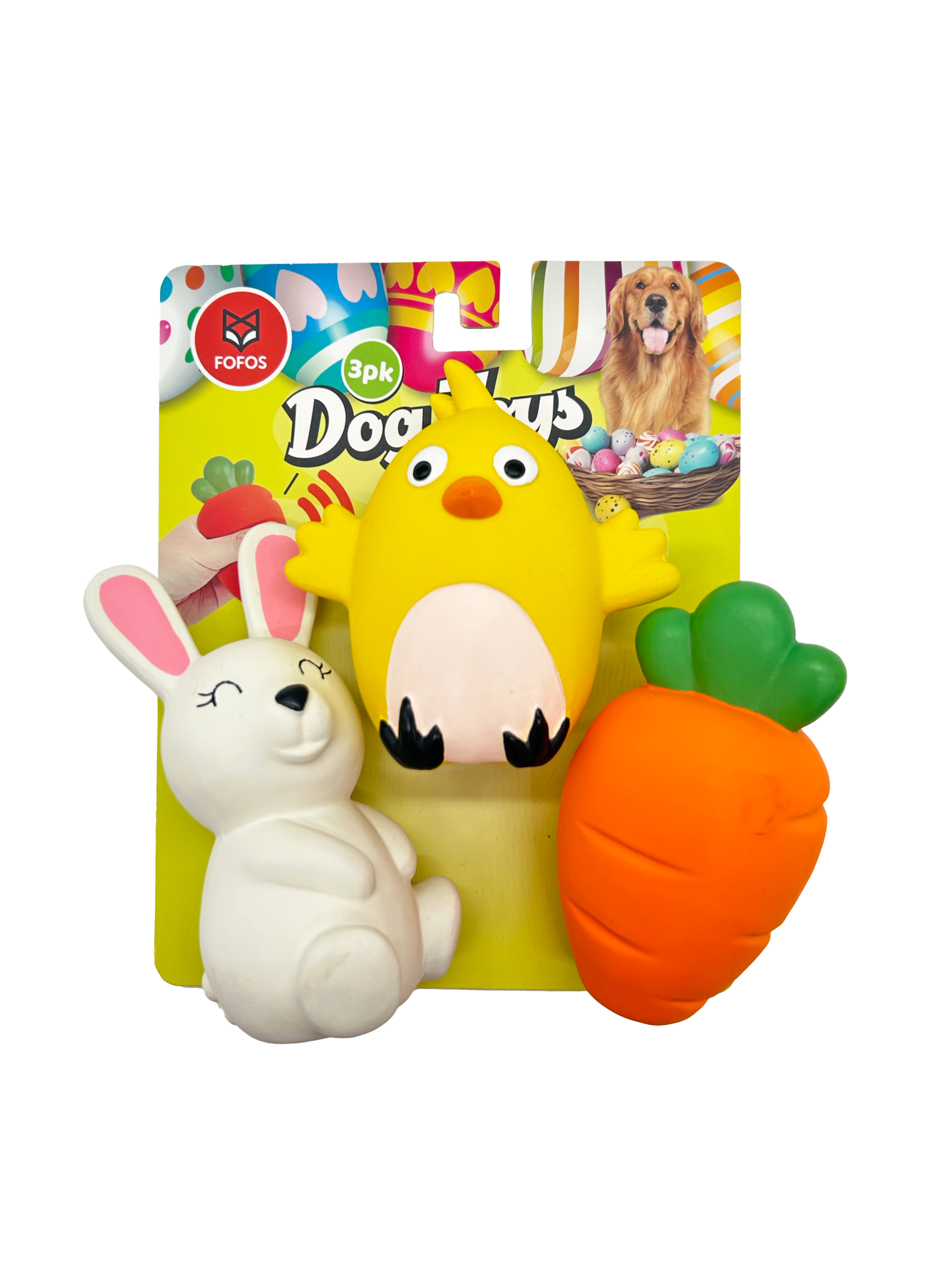 FOFOS | Set de Juguetes con Sonido (3 Piezas de Látex) (Colección Primavera) – Para Perro