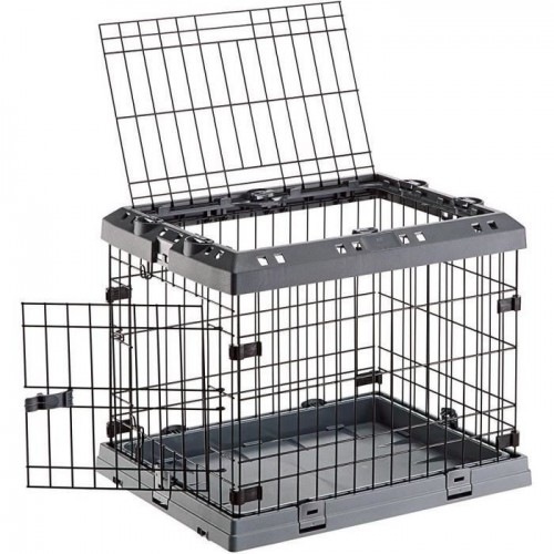 Ferplast jaula de transporte superior negro para perros