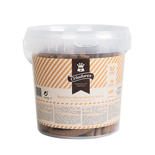 4 uds. x 300 g Criadores Barritas Cordero y Arroz para perros ¡Pack ahorro!