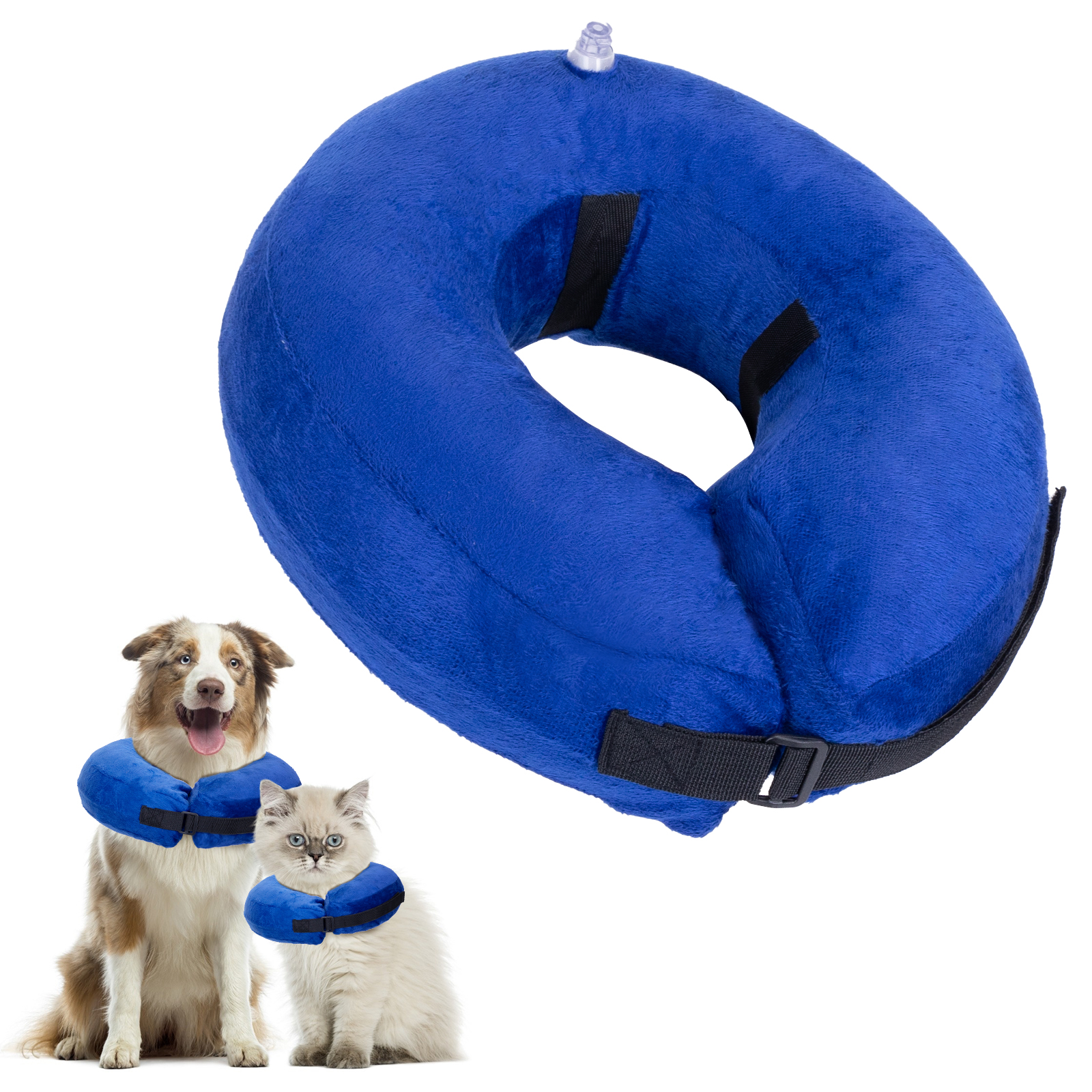 Nobleza - Collar de Recuperación Inflable para Perro Gato, Ajustable Collar Isabelino para Mascotas