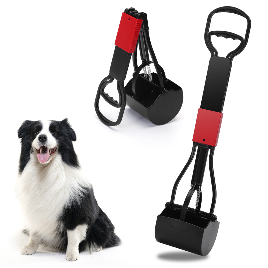 Nobleza recogedor cacas Perros, Plegable de 66 cm de Largo para Quitar Caca para jardín al Aire Libre/Interior de Perros, residuos de Animales