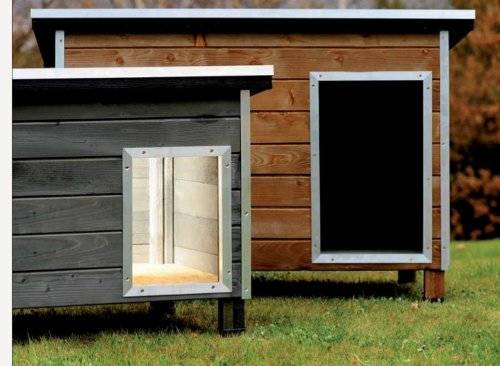 Caseta de madera para perros techo plano barato envio gratis