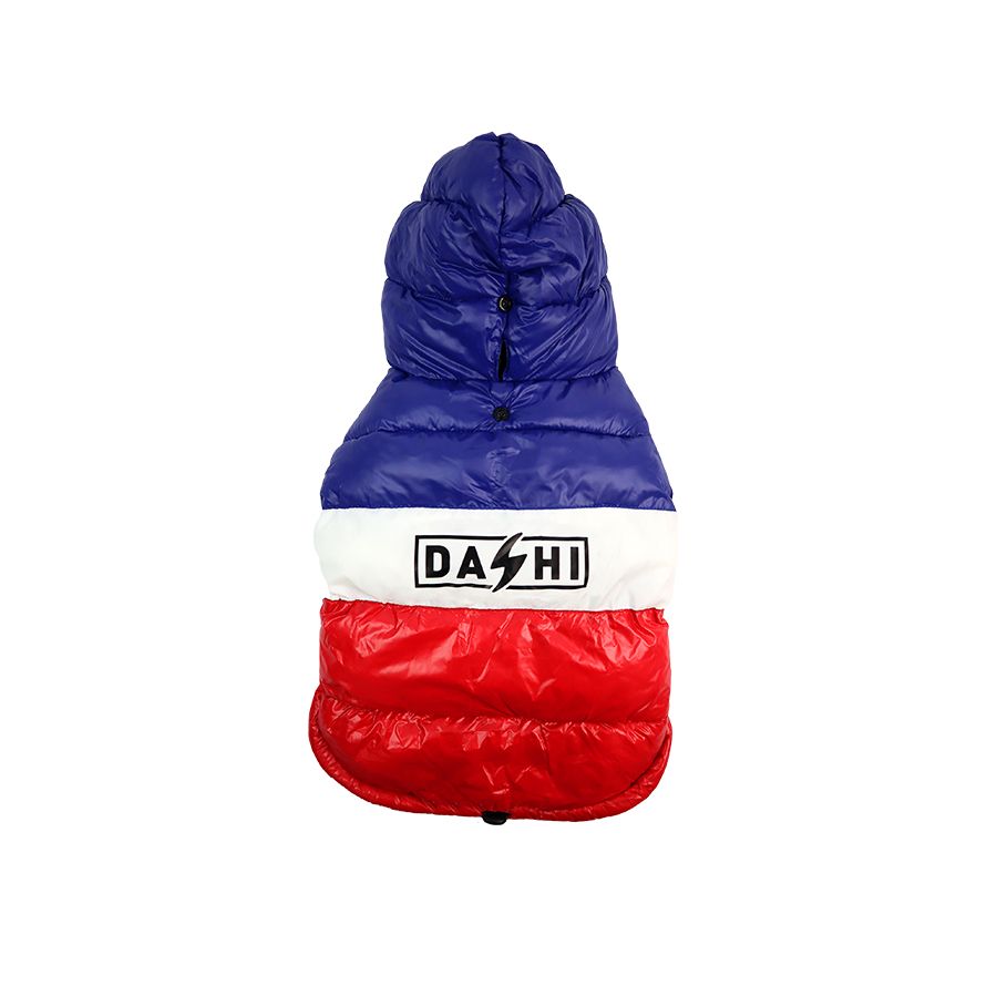 Anorak para perros Dashi Stripes Rojo & Azul Muy Pequeño