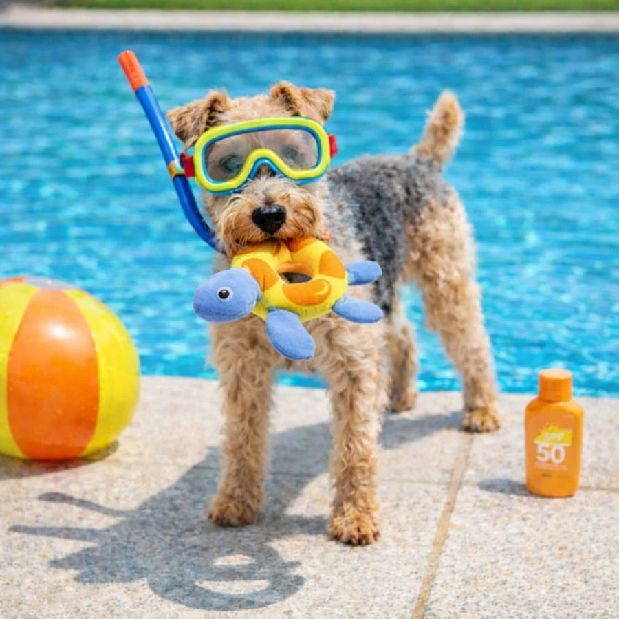 Summer Vibes Peluche Flotante Tortuga Juguete para perros