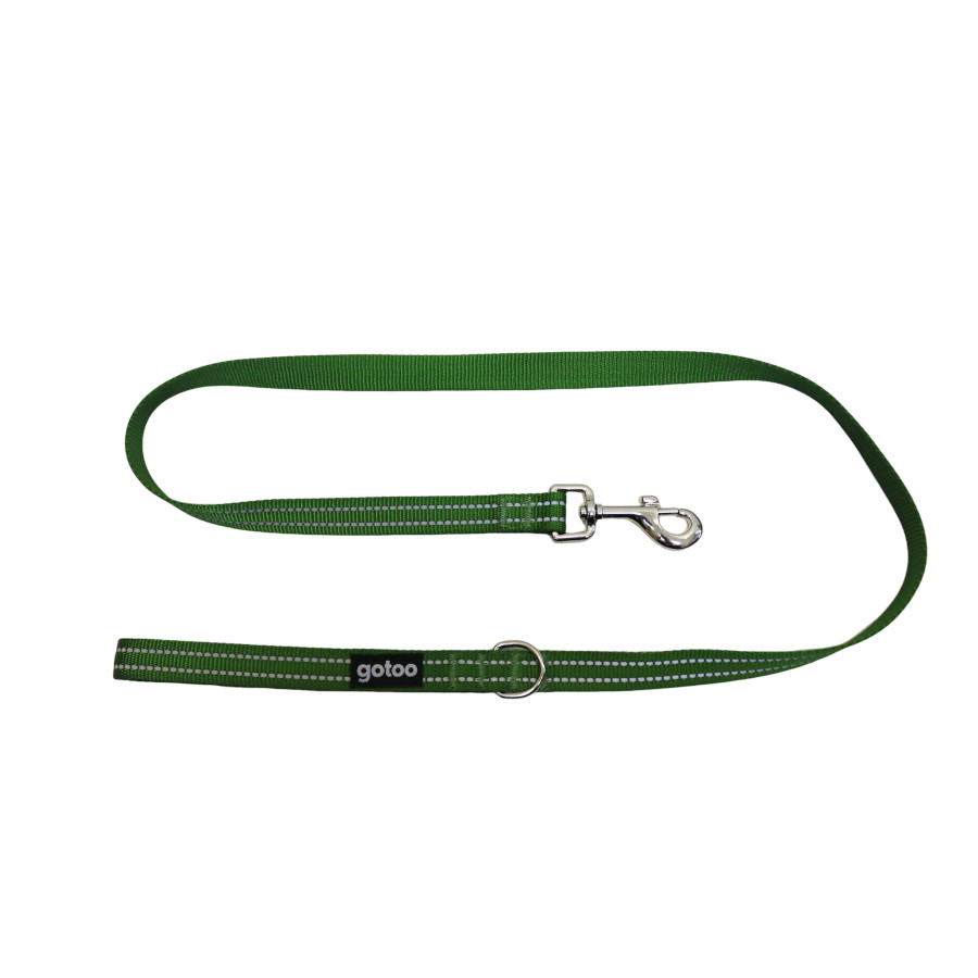 Gotoo Correa de nylon reflectante verde para perros
