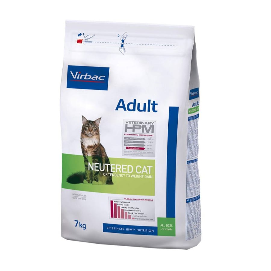 3 kg Virbac Adult Neutered HPM Pienso para gatos