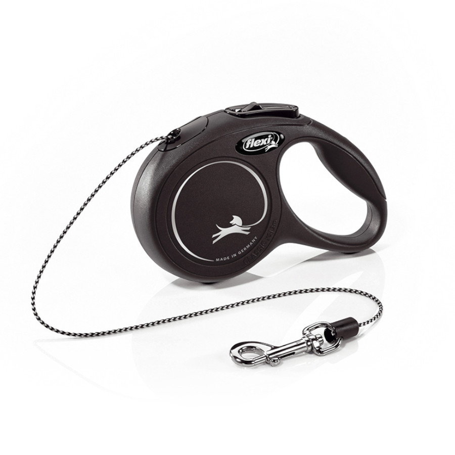 Flexi New Classic Correa de Cordón Extensible Negra