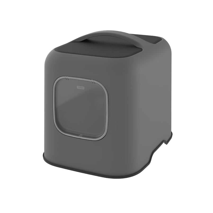 Caja de arena cubierta Rotho Biala Antracita 51x39,5x44,3 cm