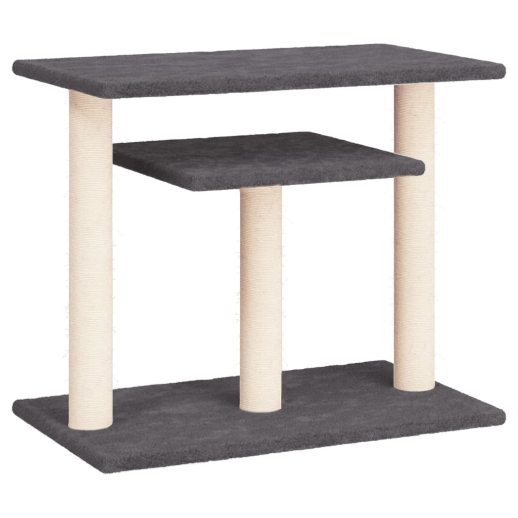 vidaXL Postes rascadores para gatos con plataformas gris oscuro 62,5cm