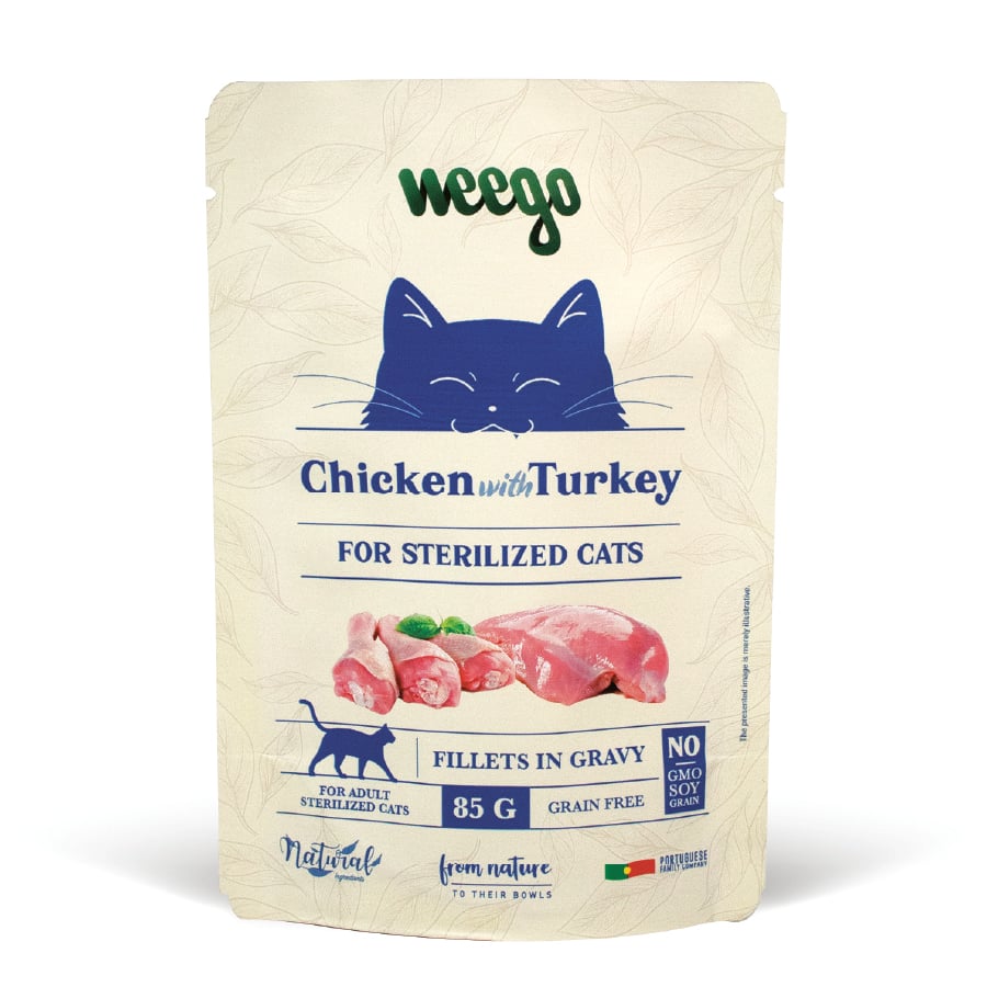 Comida Húmeda Pavo para Gatos Esterilizados 85g
