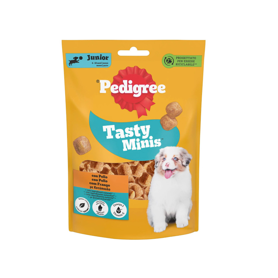 Imagen de Pedigree Tasty Minis Premios para Perros Cachorros Sabor Pollo 125g