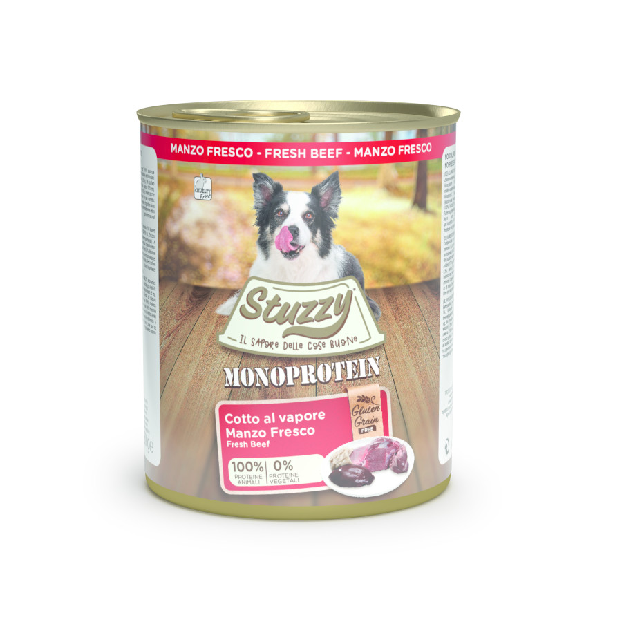 800 g Stuzzy Monoprotein Buey lata para perros