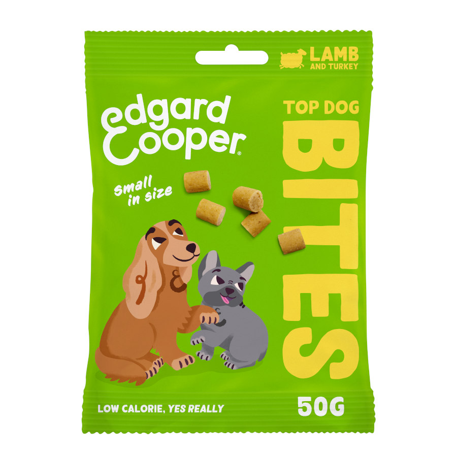 4 bolsitas x 50 g Edgard & Cooper Bocaditos Mini de Cordero y Pavo para perros ¡Pack ahorro!
