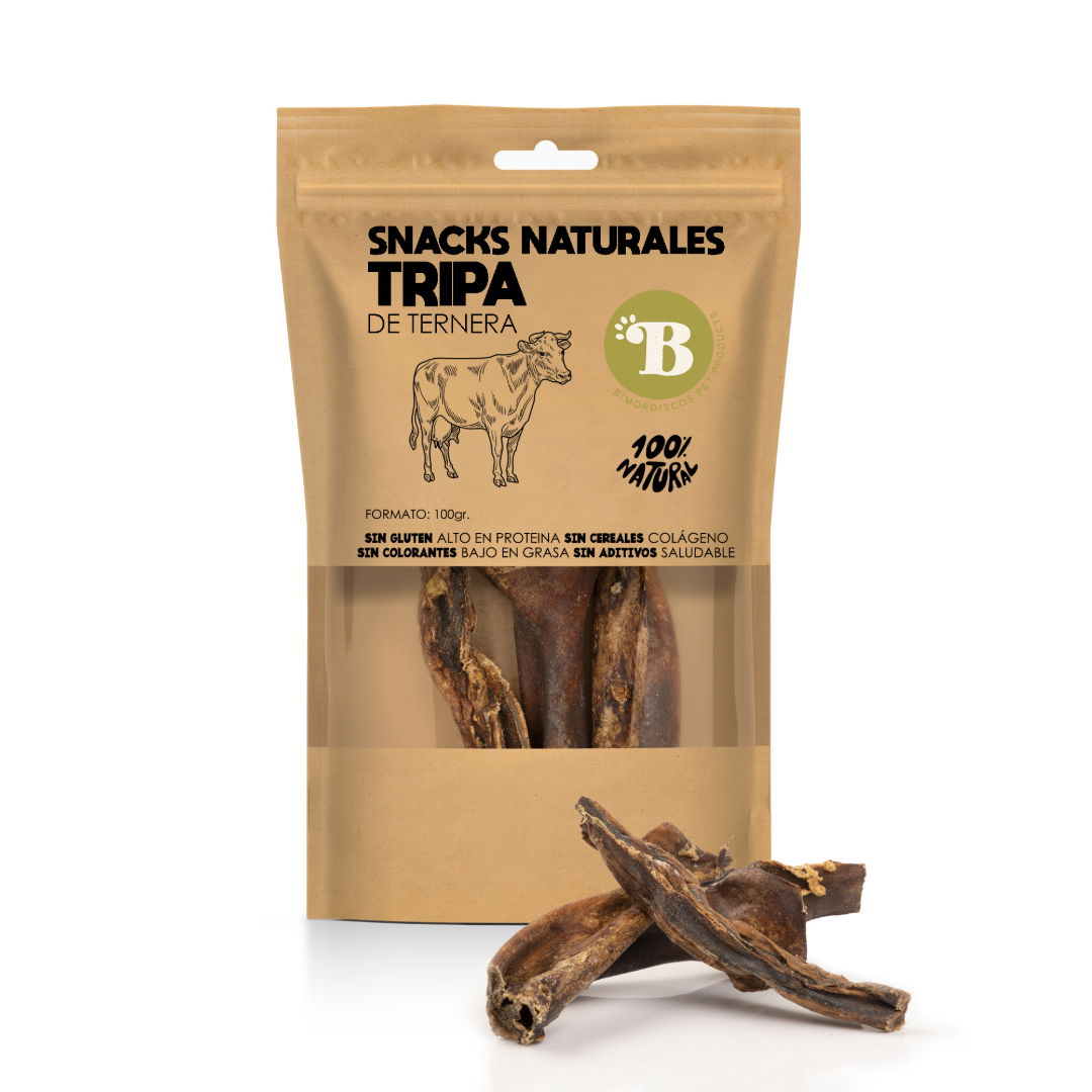 BIMORDISCOS Tripas deshidratadas de vaca para perros