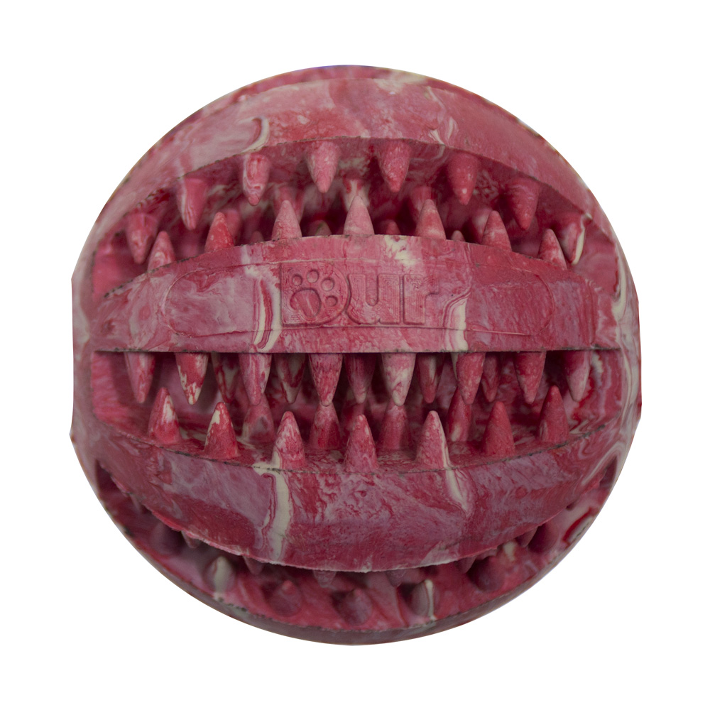 Juguete Pelota roja y blanca con aroma Vainilla 7cm para perros