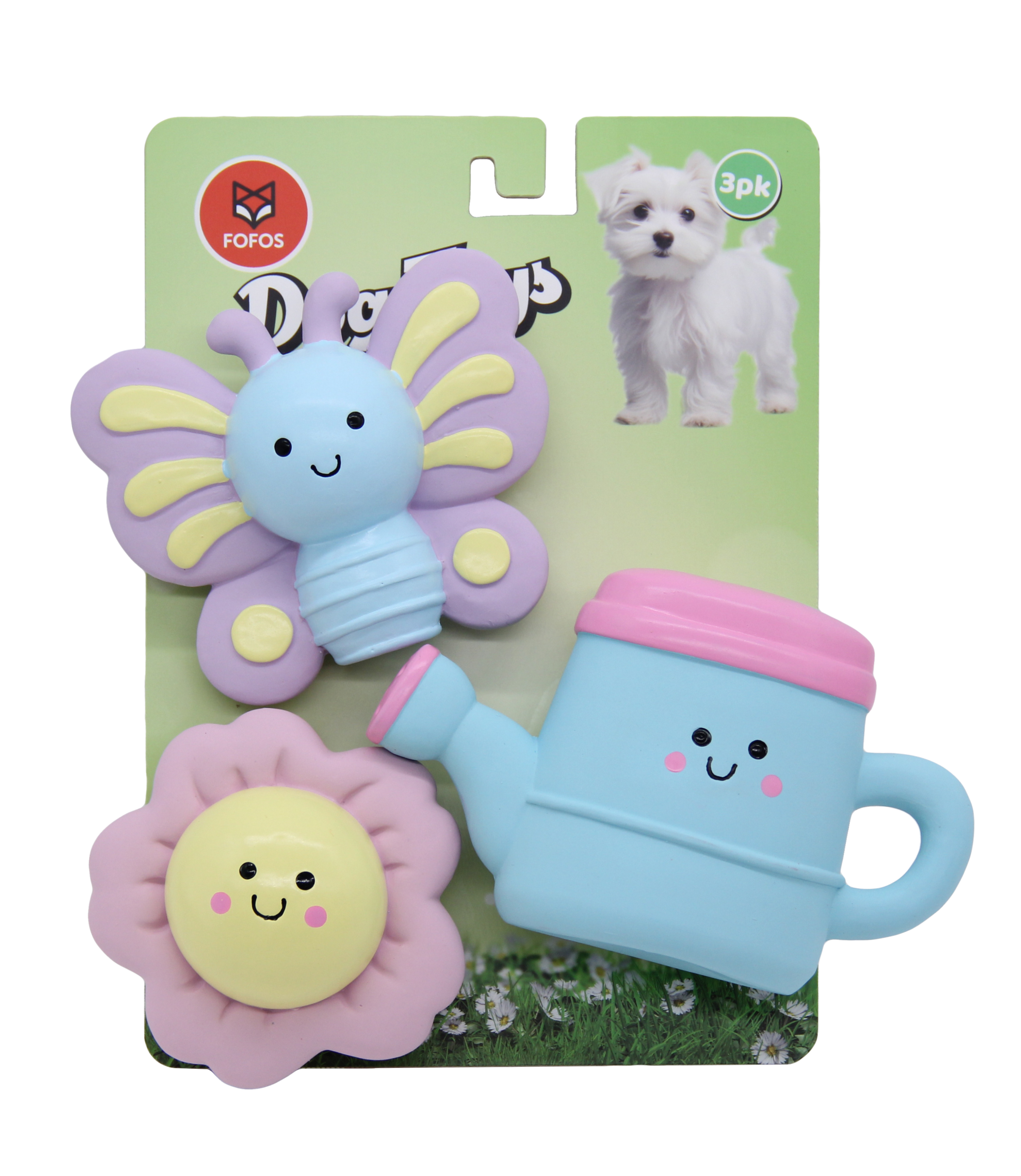 FOFOS | Set de Juguetes Sonoros (3 Piezas de Látex) (Colección Primavera) - Para Perro