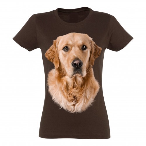Camiseta Mujer Golden Retriever color Marrón, , large image number null