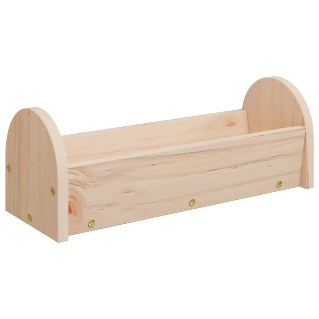 vidaXL Comedero de heno para conejos madera maciza abeto 28x10x10 cm