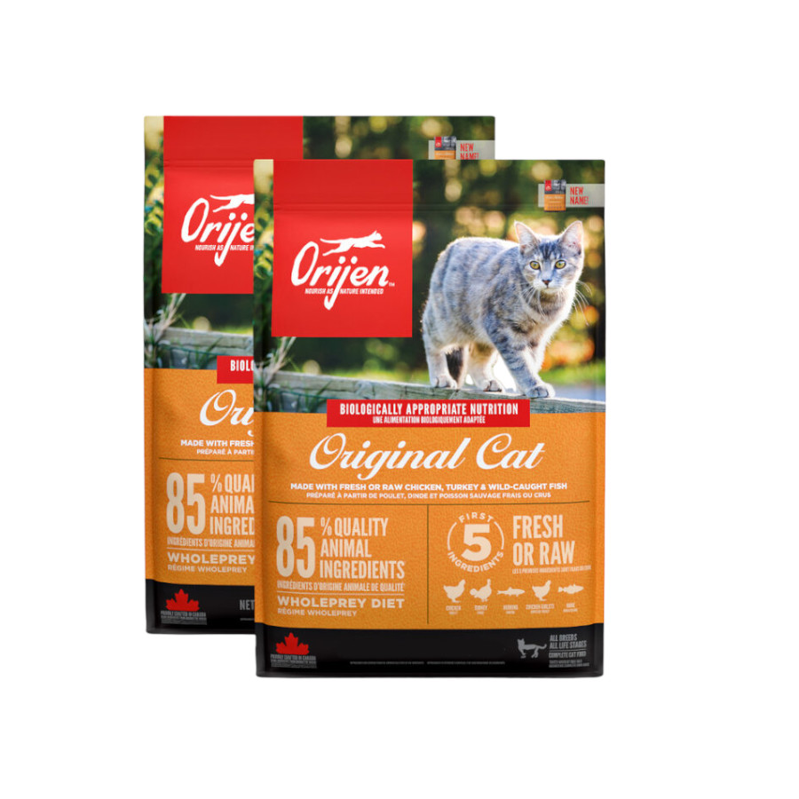2 x 1.8 kg Orijen Original pienso para gatos y gatitos ¡Pack ahorro!