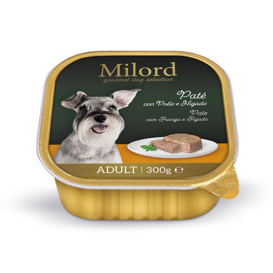 24 tarrinas x 300 g Milord Adult Pollo e Hígado en Paté tarrina para perros ¡Pack ahorro!