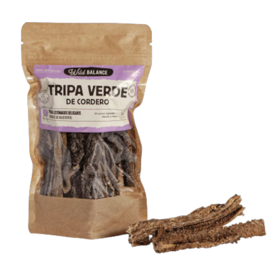 6 bolsitas x 80 g Wild Balance Tripa Verde de Cordero para perros ¡Pack ahorro!